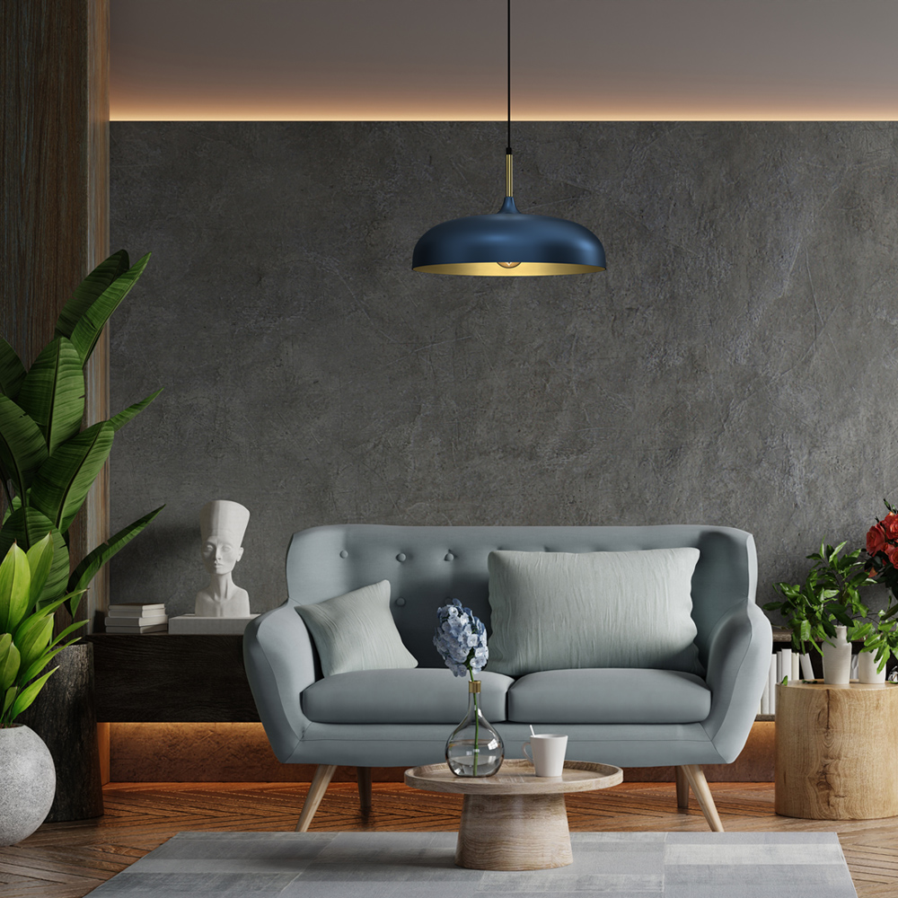 Milagro Lincoln Blue Pendant Lamp 230V Image 7