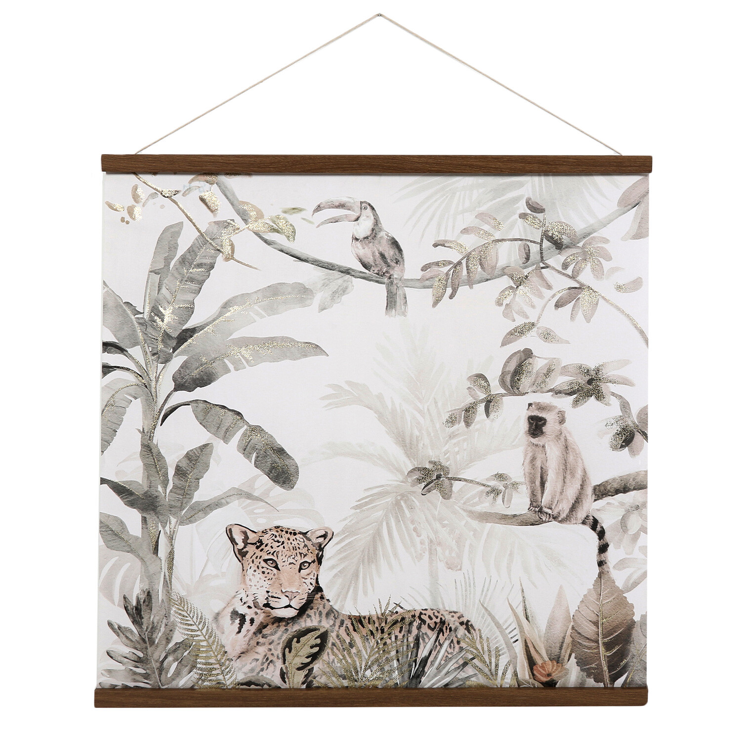 Foiled Jungle Tapestry Style Art Image 1