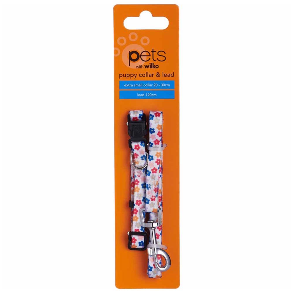 Single Wilko Puppy Small Dog Collar and Lead in Assorted styles Image 4