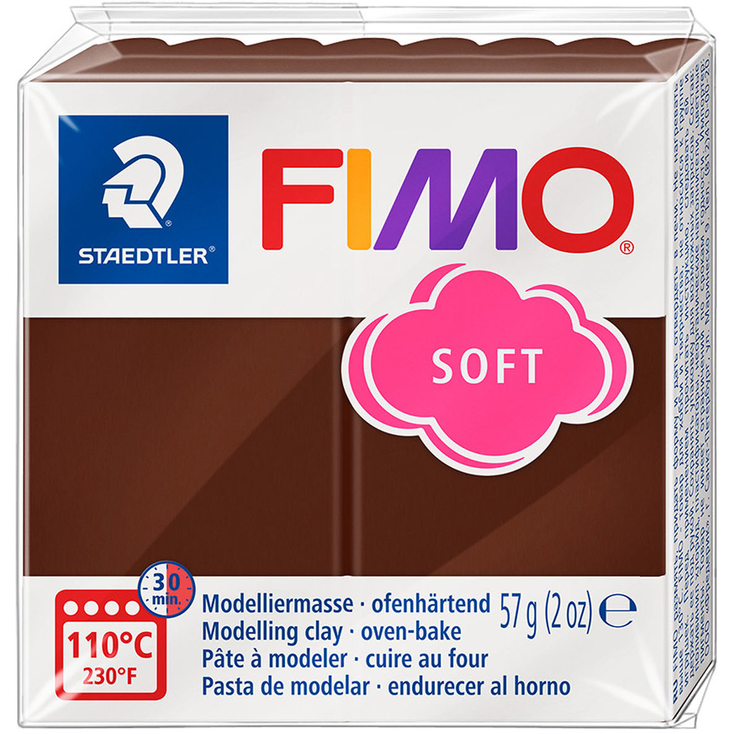 Staedtler FIMO Soft Modelling Clay Block - Chocolate Image 1