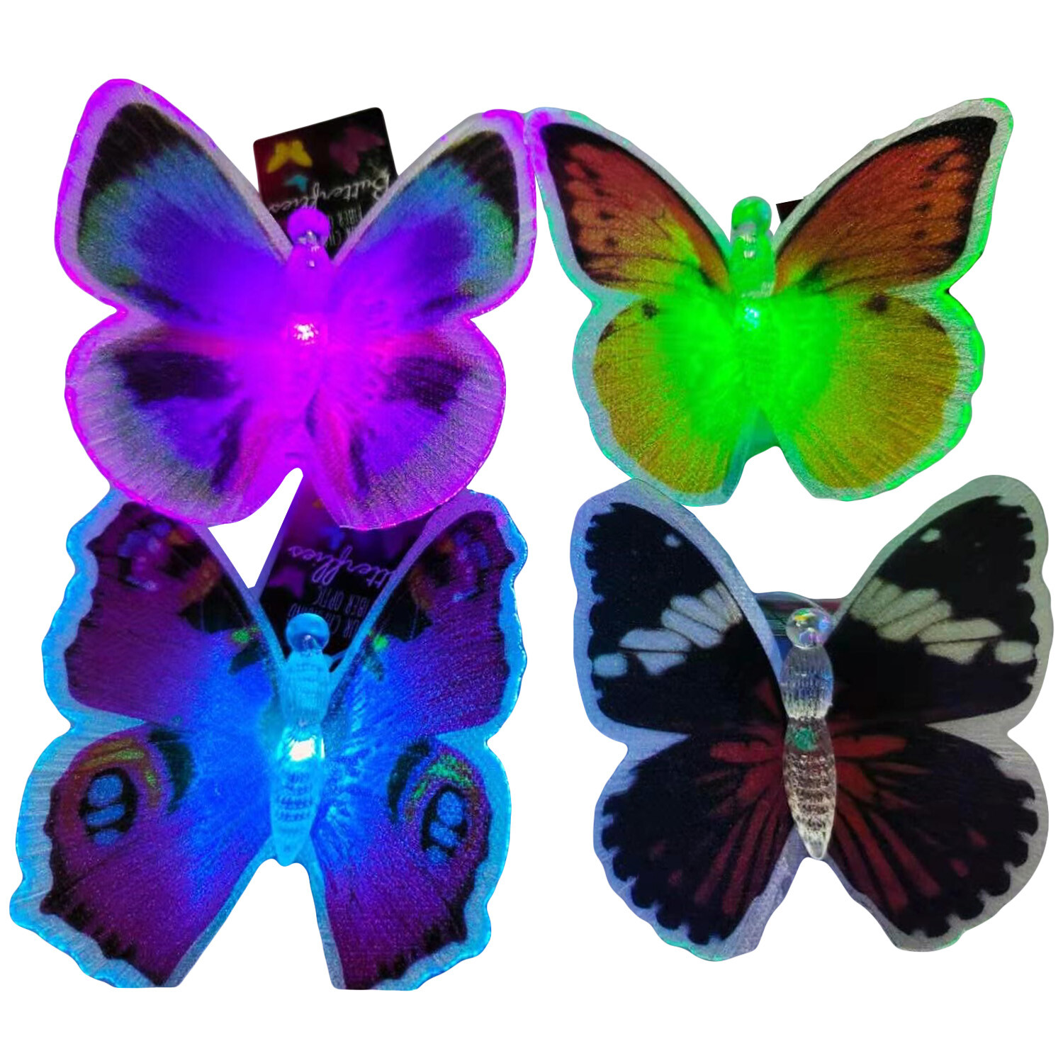 Multi Colour Changing Fiber Optic Butterfly Image 1