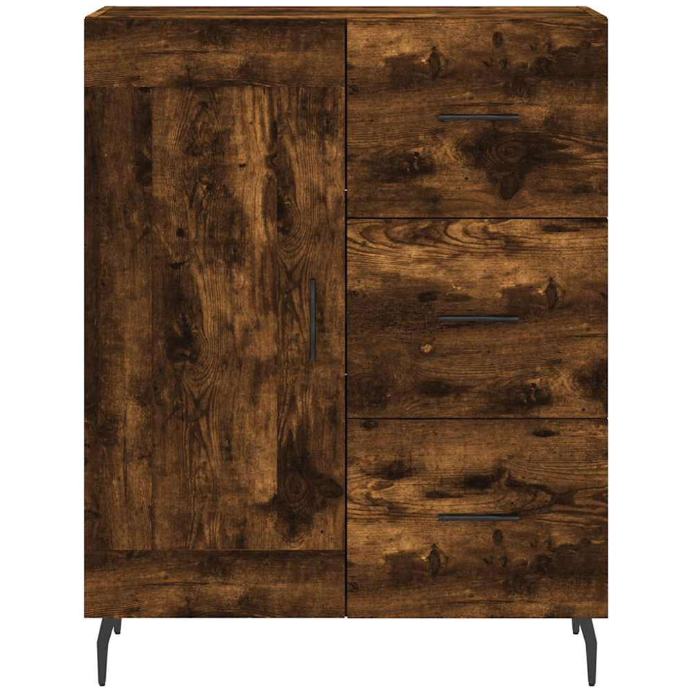 vidaXL 3 Door 3 Drawer Smoked Oak Highboard Image 8
