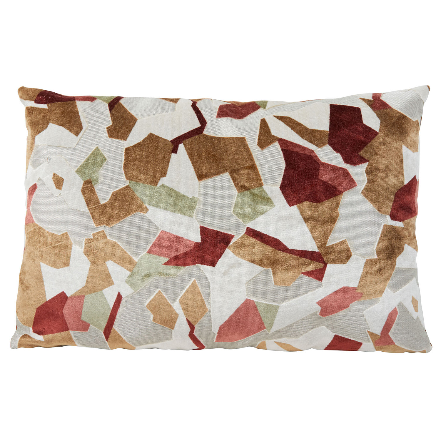 Geo Distressed Jacquard Cushion Image 1