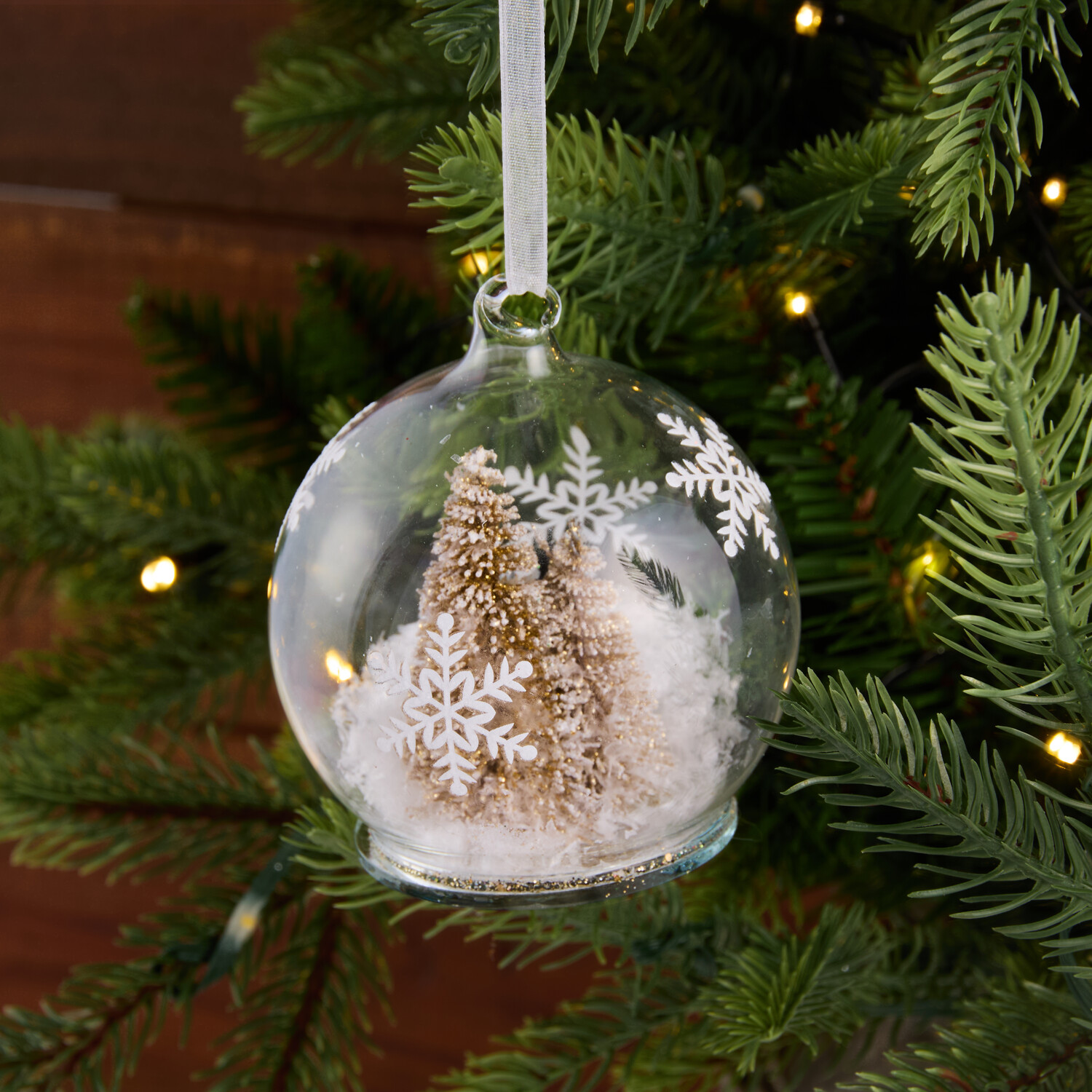 Tree Scene Snowy Bauble Image 3