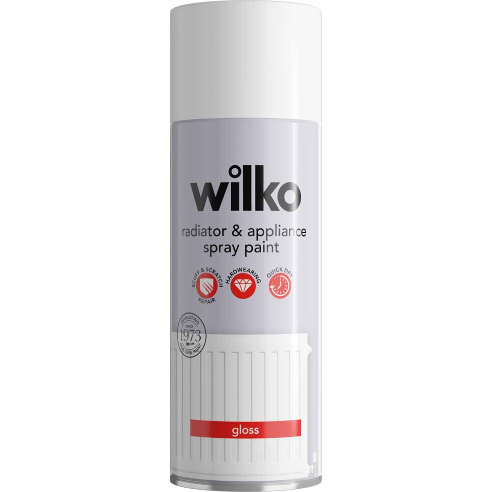 Wilko Radiator & Appliance White Spray Paint 400ml Image