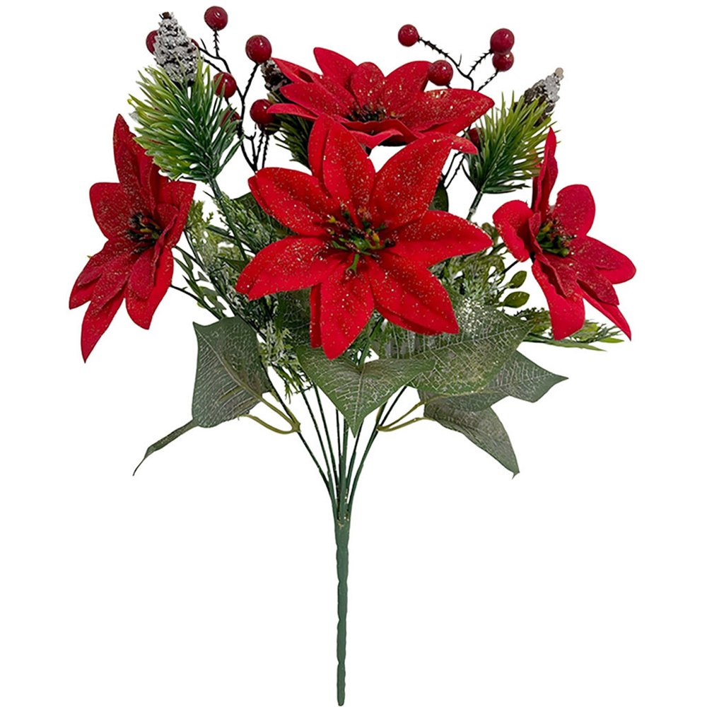 Poinsettia Glitter Bouquet Image 2