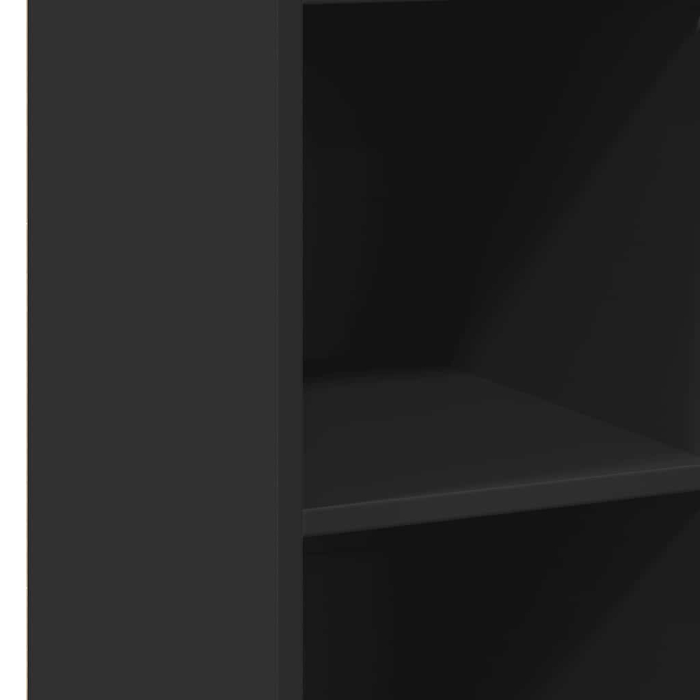 vidaXL 4 Shelf Black Highboard Image 7