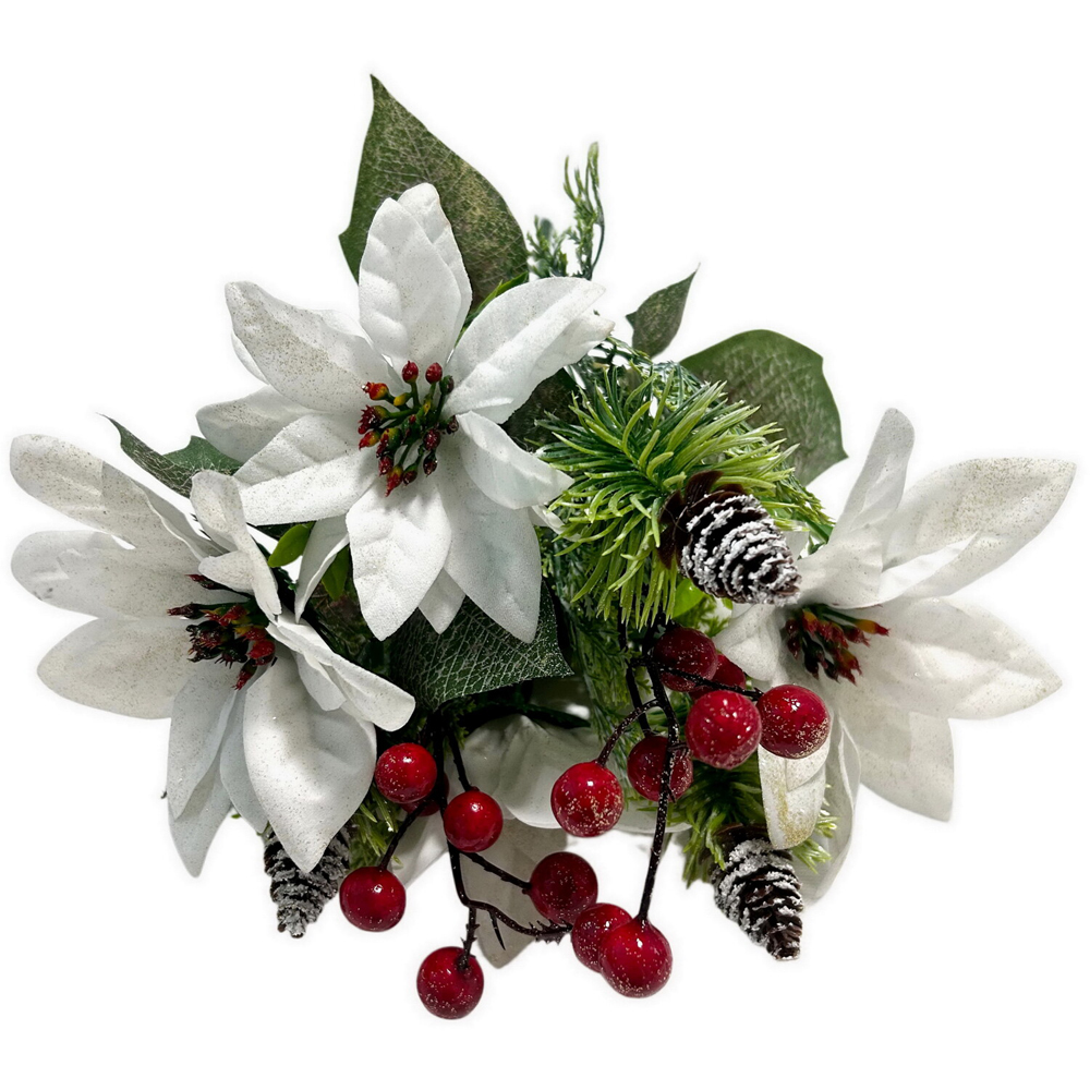 Poinsettia Glitter Bouquet Image 7