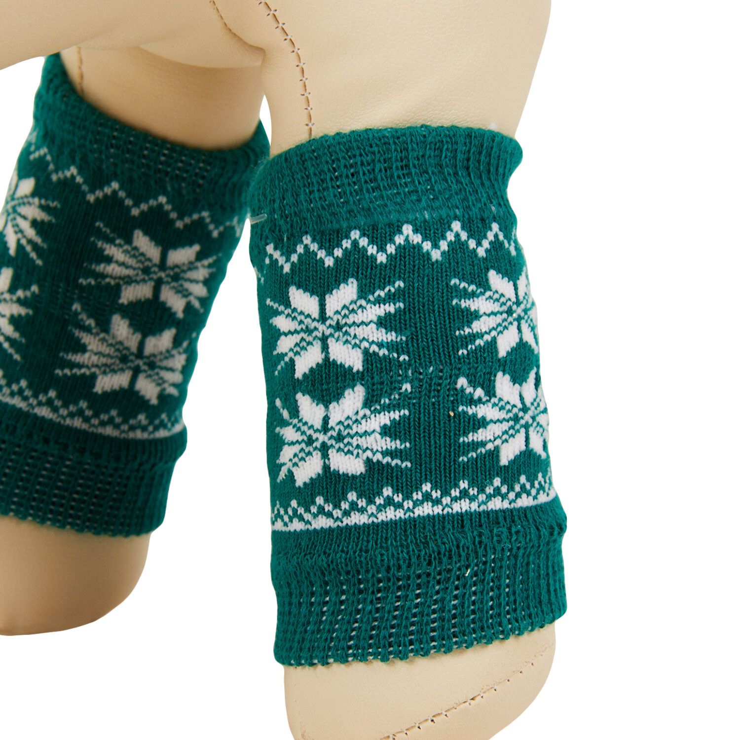 Fair Isle Pet Leg Warmers - Green Image 4