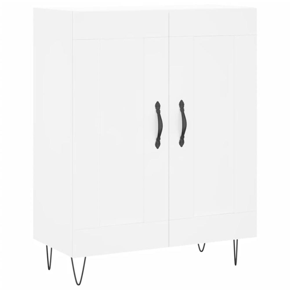 vidaXL 4 Door White Highboard Image 7