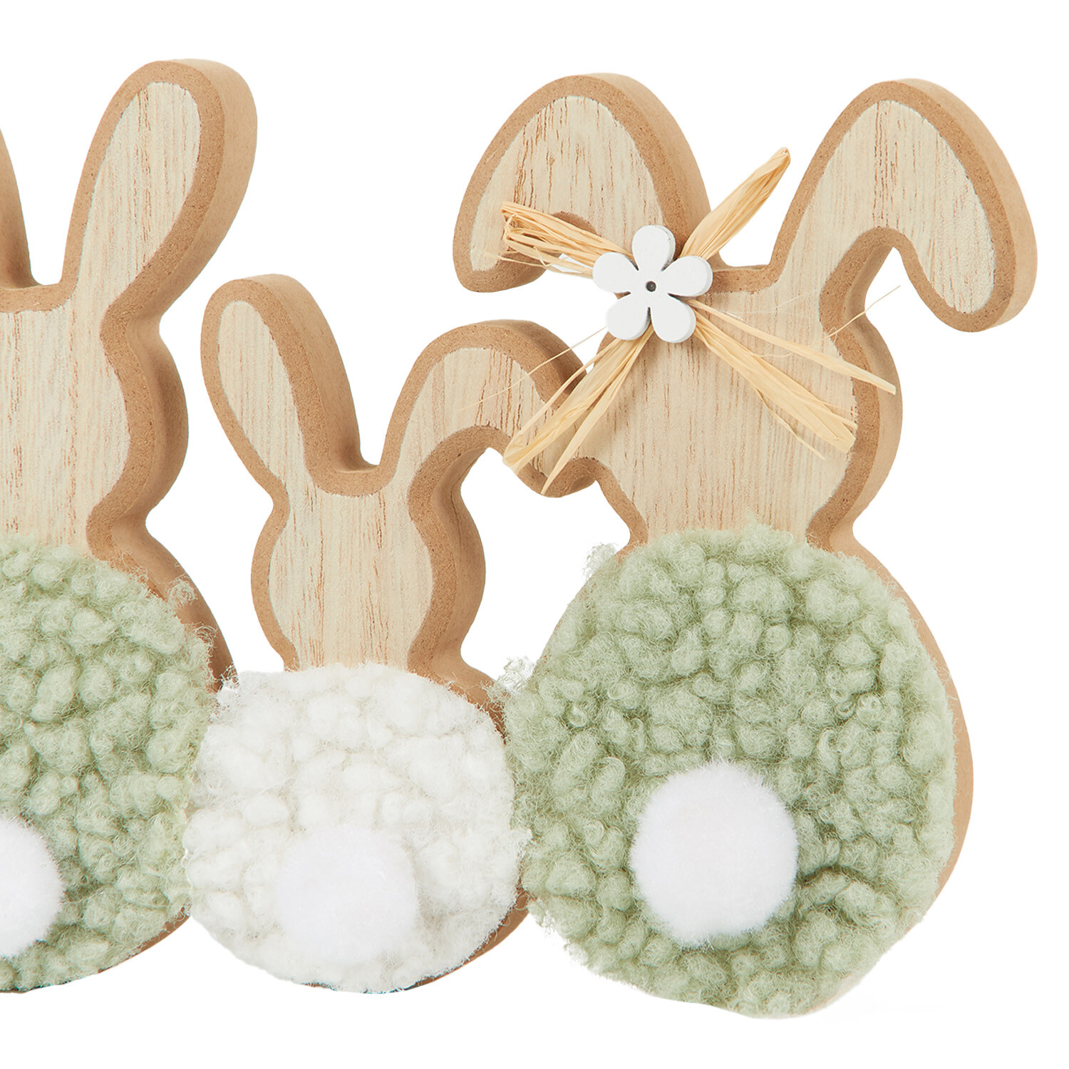 Row of Bunnies Ornament - Multicolour Image 4