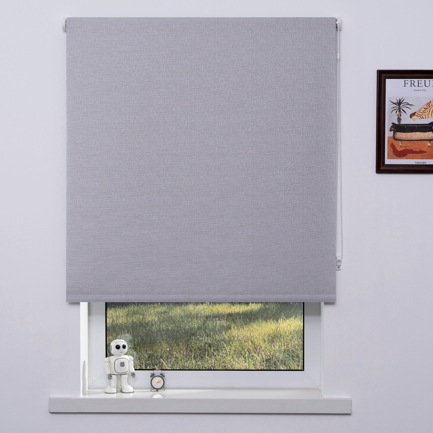 Blackout Textured Blind - Natural Weave / 120cm Image 1