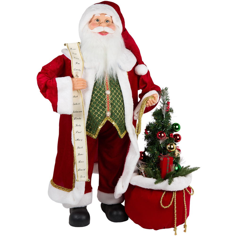 Traditional Santa with Fibre Optic Tree Decoration Image 5