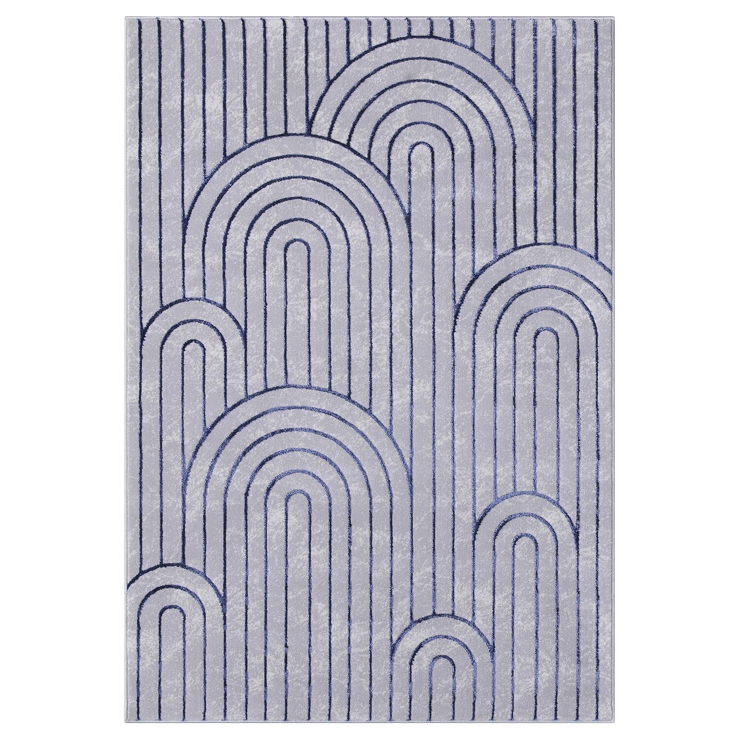 Grey Arch Deco Rug 230 x 160cm Image 1