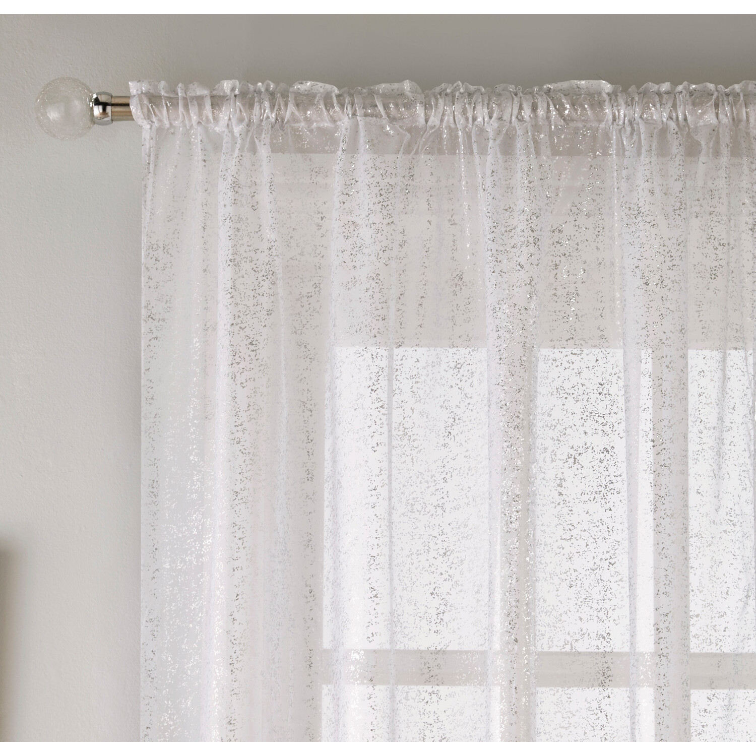 Pandora White Voile Panel Curtain 229 x 140cm Image 2