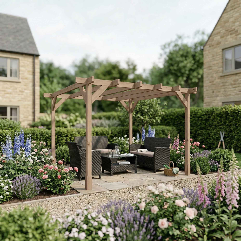Mercia 3 x 3m Traditional Pergola Image 6