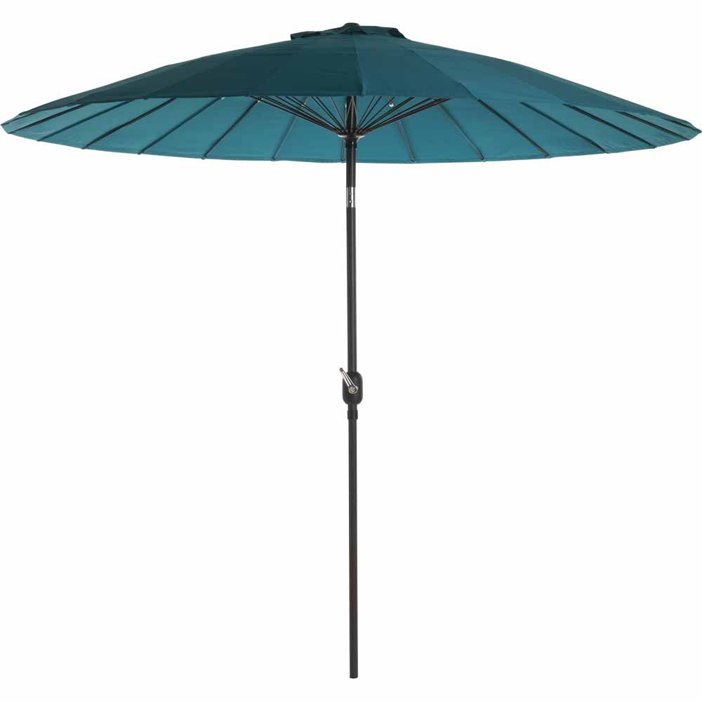 Wilko Oriental Style Parasol  - Garden & Outdoor Get a nice cool spot of shade on a warm summer's day with our Oriental Style Parasol. It features an umbrella canopy that hangs over you to provide cool shade and protection from the sun. The parasol is ideal for a patio, garden or decking. Care Instruction: Do not wash. Do not bleach. Do not tumble dry. Do not iron. Do not dry clean. Sponge clean only. Direction for use: Outdoor fair weather and domestic use only. Please follow the instruction manual (supplied in the box) for assembly before use. Make sure all the assembly fittings are tightened properly and securely before use. Do not try to assemble the product if any parts are missing. Regularly check all fastenings to ensure that they are properly tightened. Always close the tilt parasol in heavy wind conditions, otherwise, the tilt parasol may tip over and cause damage to its parts. To prolong the life and appearance of the product, we recommend that it should be stored in a dry area when not in use. Oil all of the metal parts that move during the usage season. . Garden Furniture