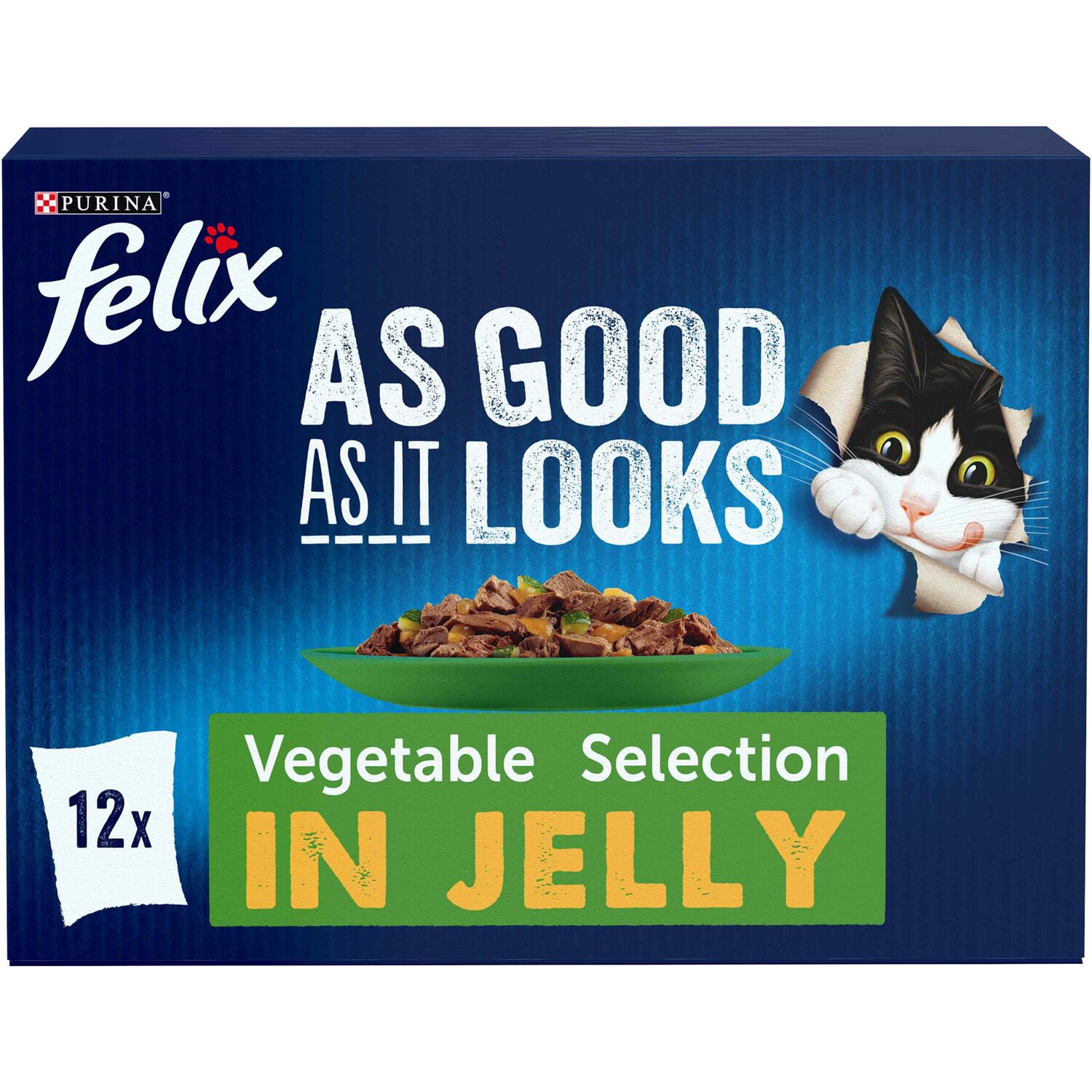 Felix As Good As It Looks Jelly Cat Food Vegetable Collection 12 Pack Image