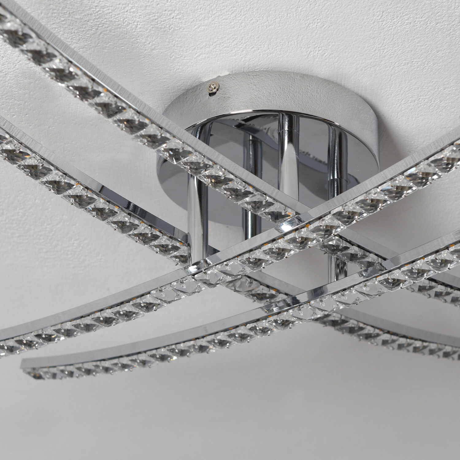 Rosie Chrome LED Flush Fitting Ceiling Light Image 4