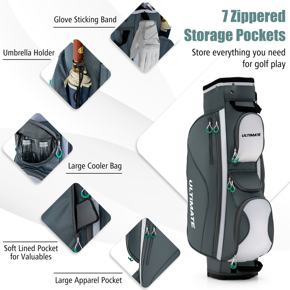 Costway Lightweight Golf Bag with 14 Dividers and 7 Pockets Image 6