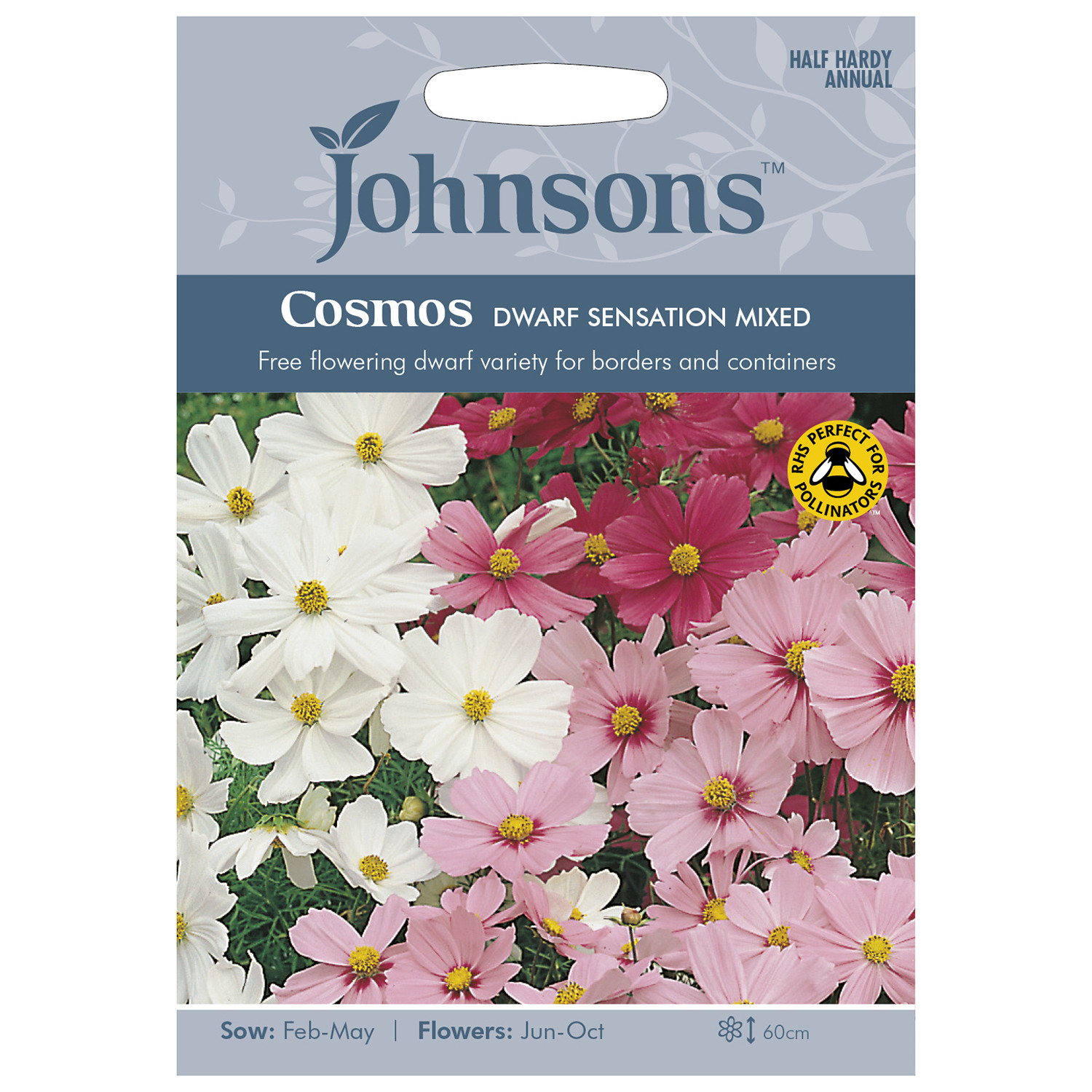 Johnsons Cosmos Dwarf Sensation Mixed Flower Seeds Image 2