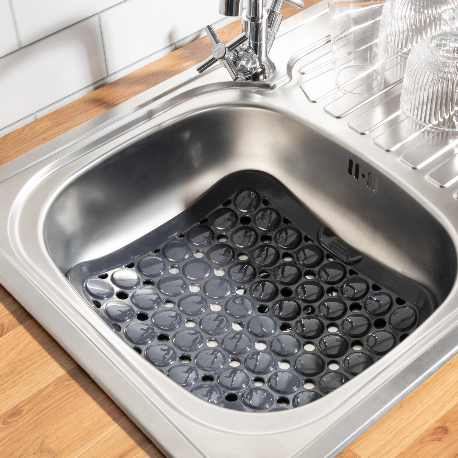 Kitchen Master Sink Liner Grey Image 2