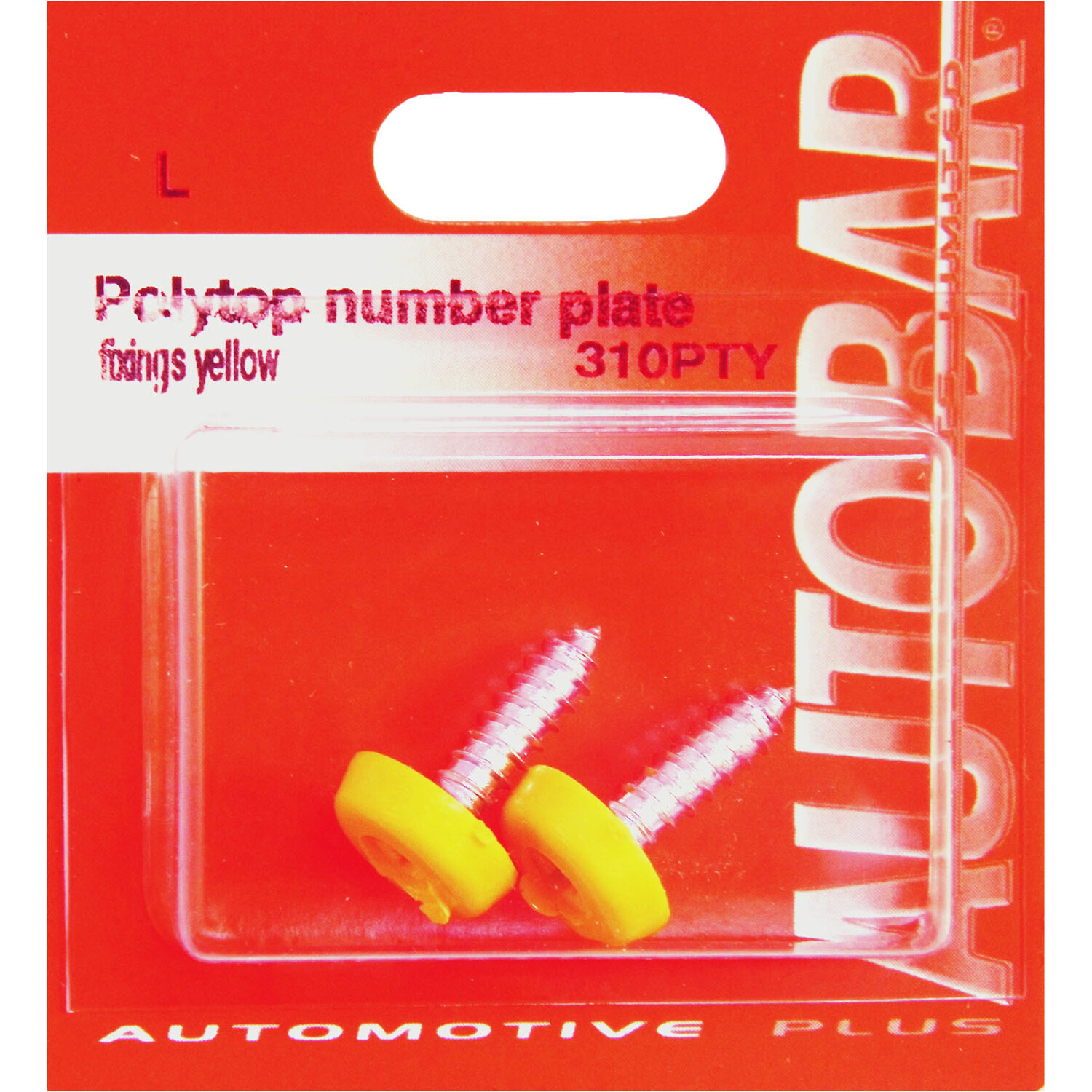 Polytop Number Plate Fittings - Yellow Image