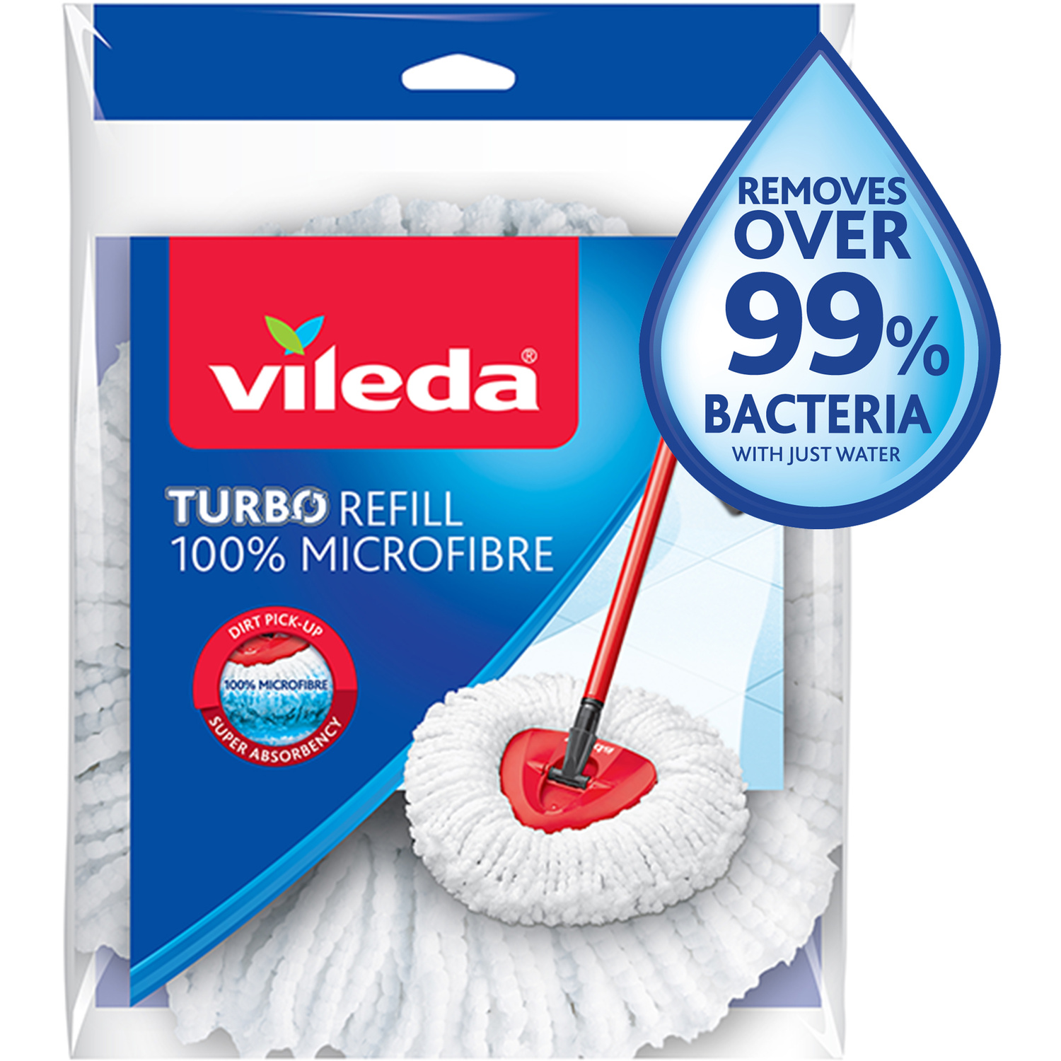 Vileda Turbo Refill Microfibre Mop Image 1