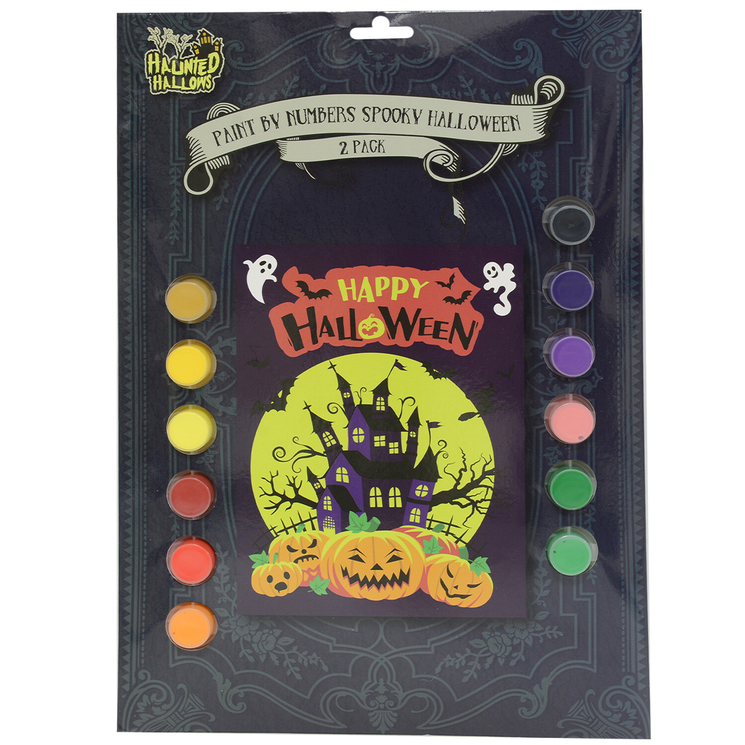 Haunted Hallows Paint Your Own Spooky Halloween Canvas Kit Image 1