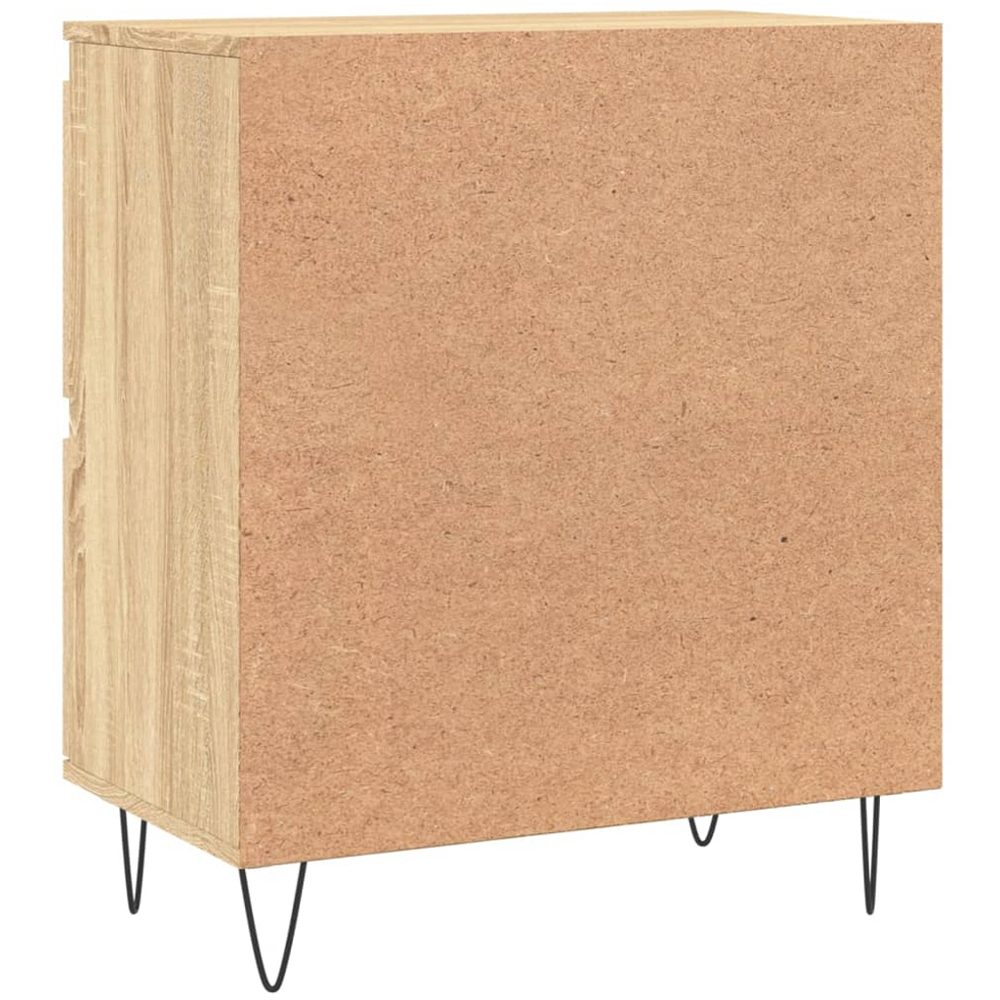 vidaXL 4 Drawer Sonoma Oak Sideboard with Metal Legs Image 8