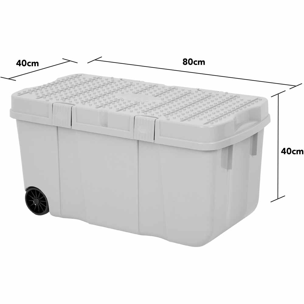 Wham 100L Grey Upcycle Tough Storage Cart Image 4