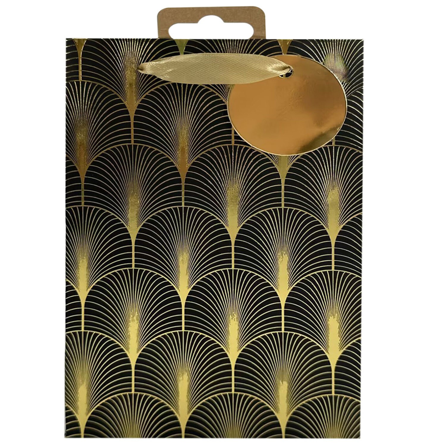 Black and Gold Bottle Bag - Black & Gold Image 2