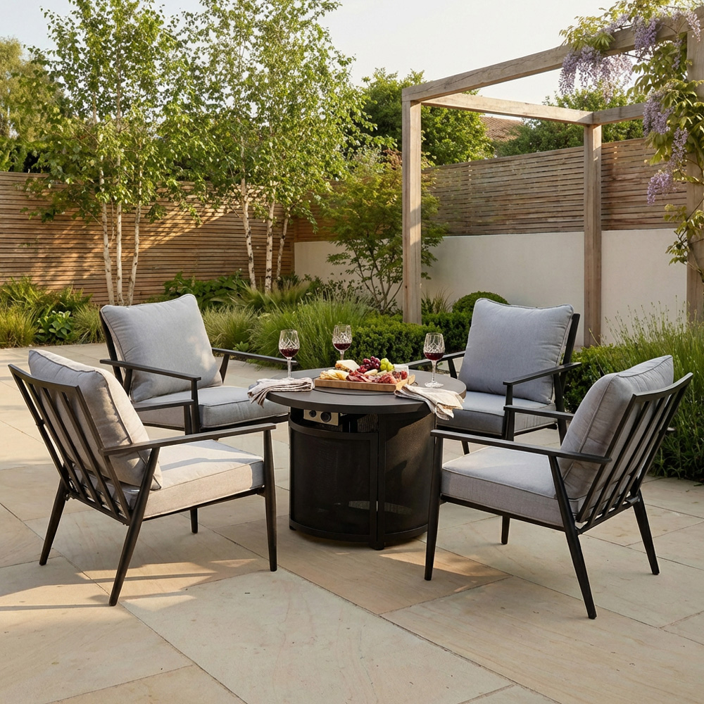 Lexi Fire Pit Set Black Image 4