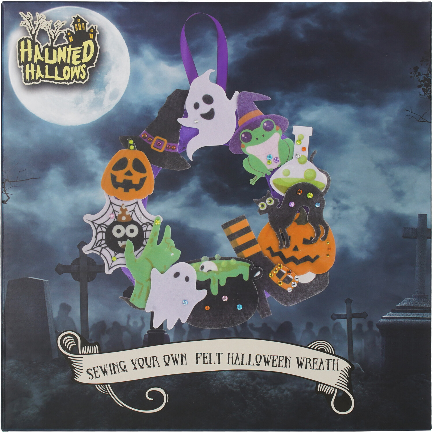 Sewing Your Own Felt Halloween Wreath Image 1