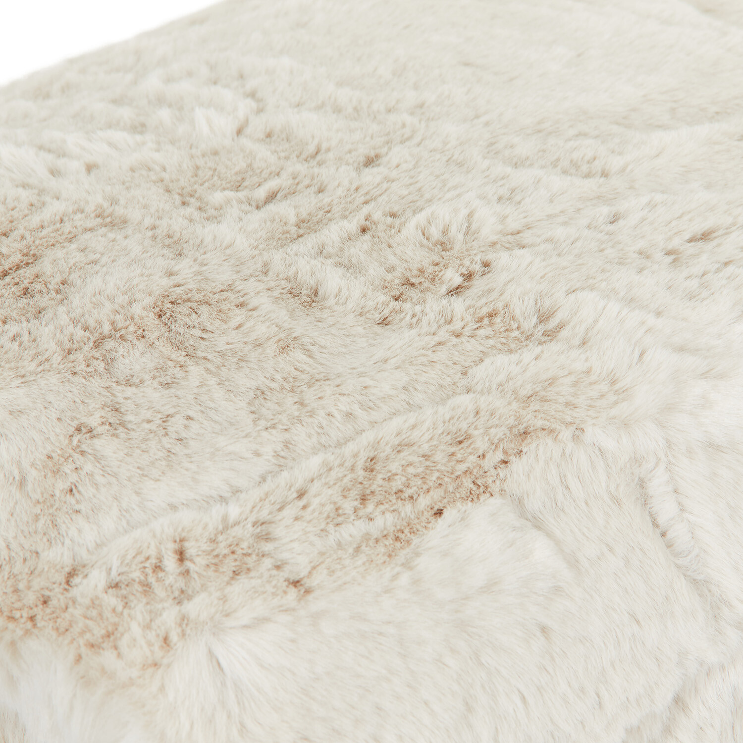 Rabbit Faux Fur Throw - Champagne / Extra Large Image 4