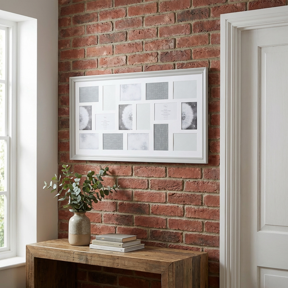 Soft Grey Aperture Collage Photo Frame 19 x 35.2 inch Image 3