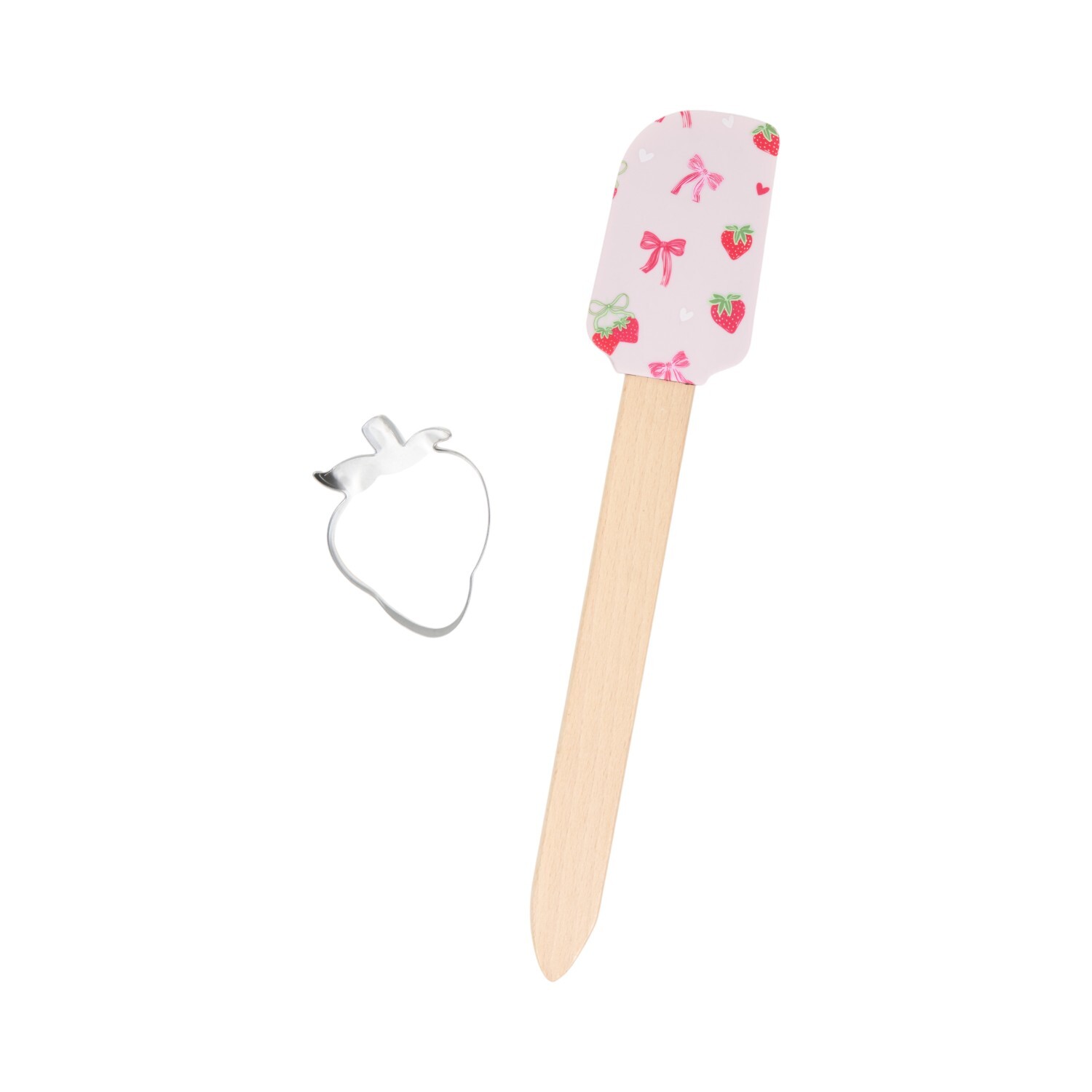 Berry Sweet Spatula and Strawberry Cutter Set Pink Image 2