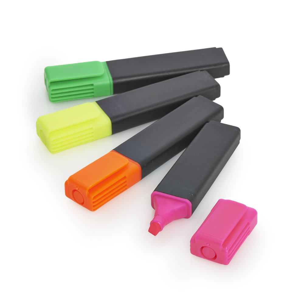 Wilko Chunky Highlighters Neon 4 pack Image