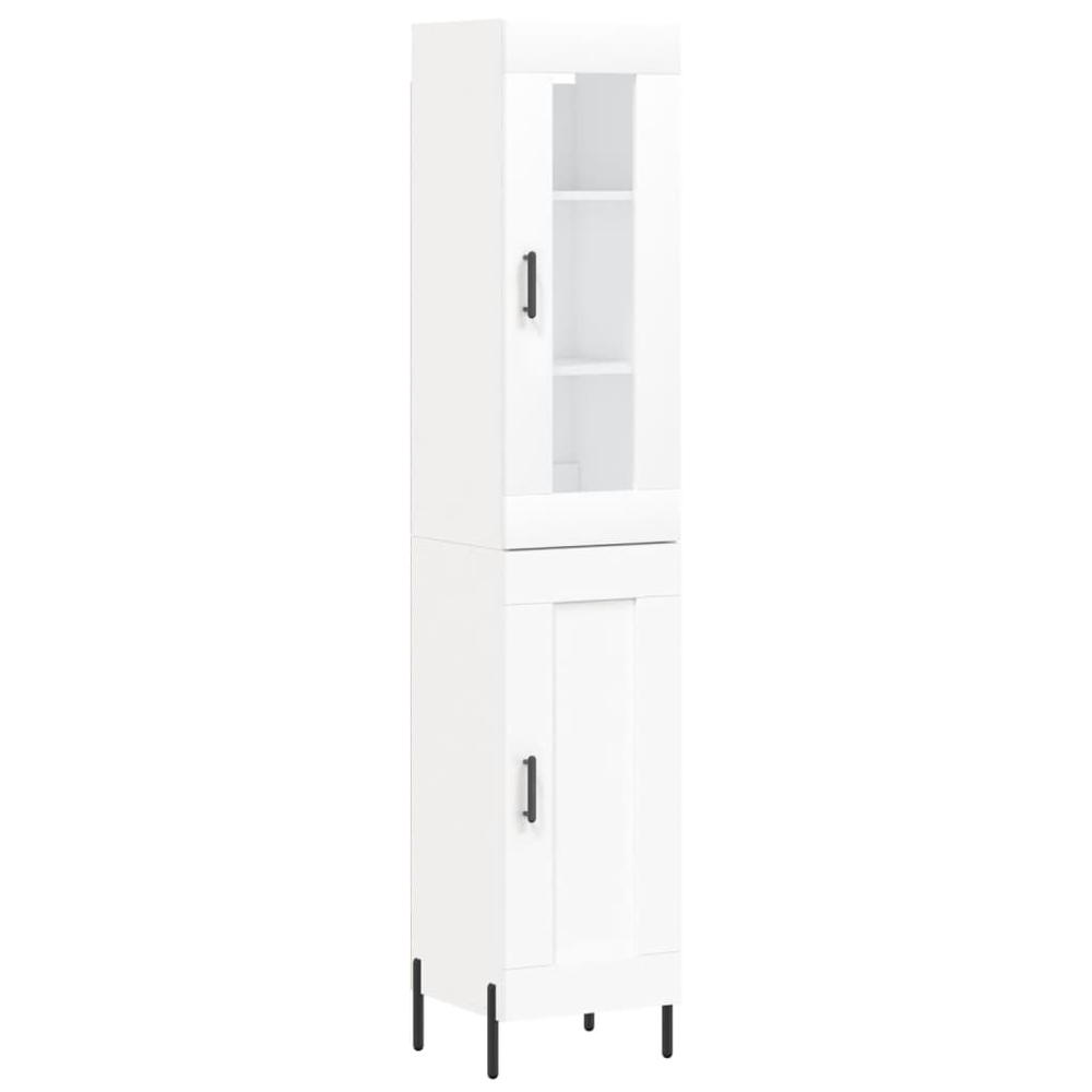 vidaXL 2 Door White Highboard Image 2