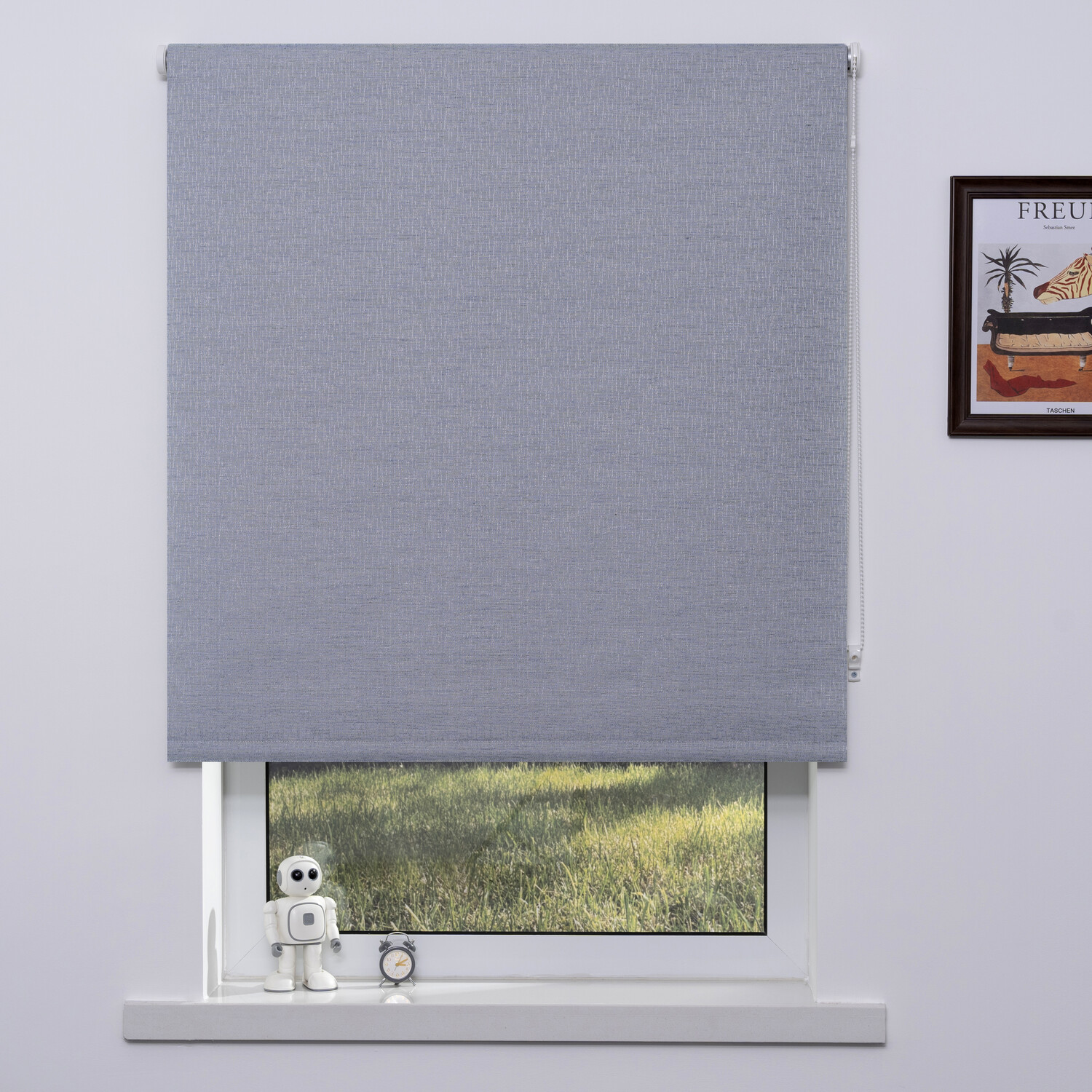 Divante Blackout Textured Blind - Blue Weave / 180cm Image 1