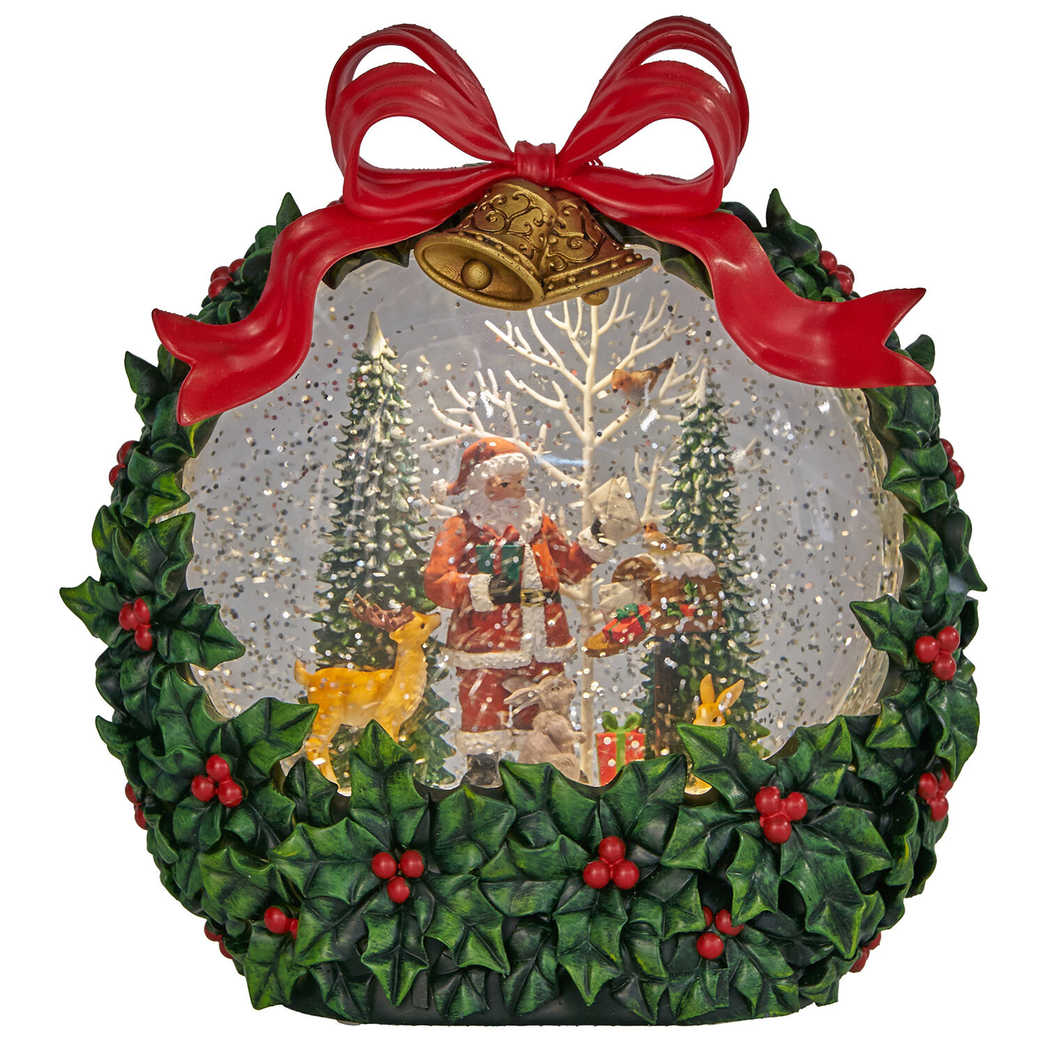 Traditional Wreath Glitter SpinnerMulticolour Image 1