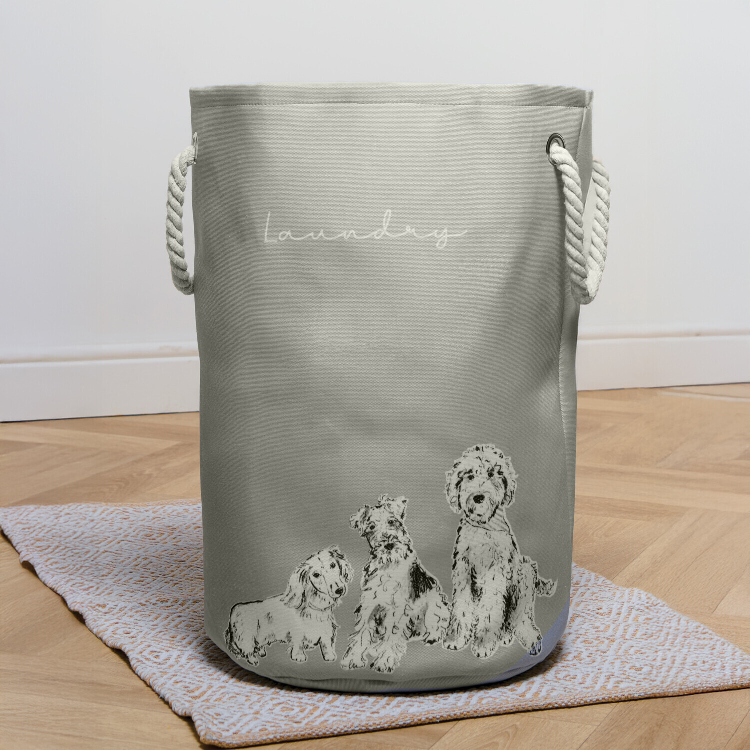 Rope Laundry Hamper Waggy Tails Image 2