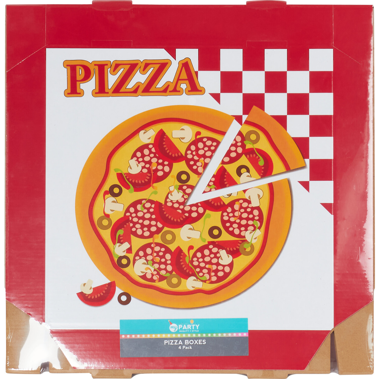 Pack of 4 Pizza Boxes - White Image 1