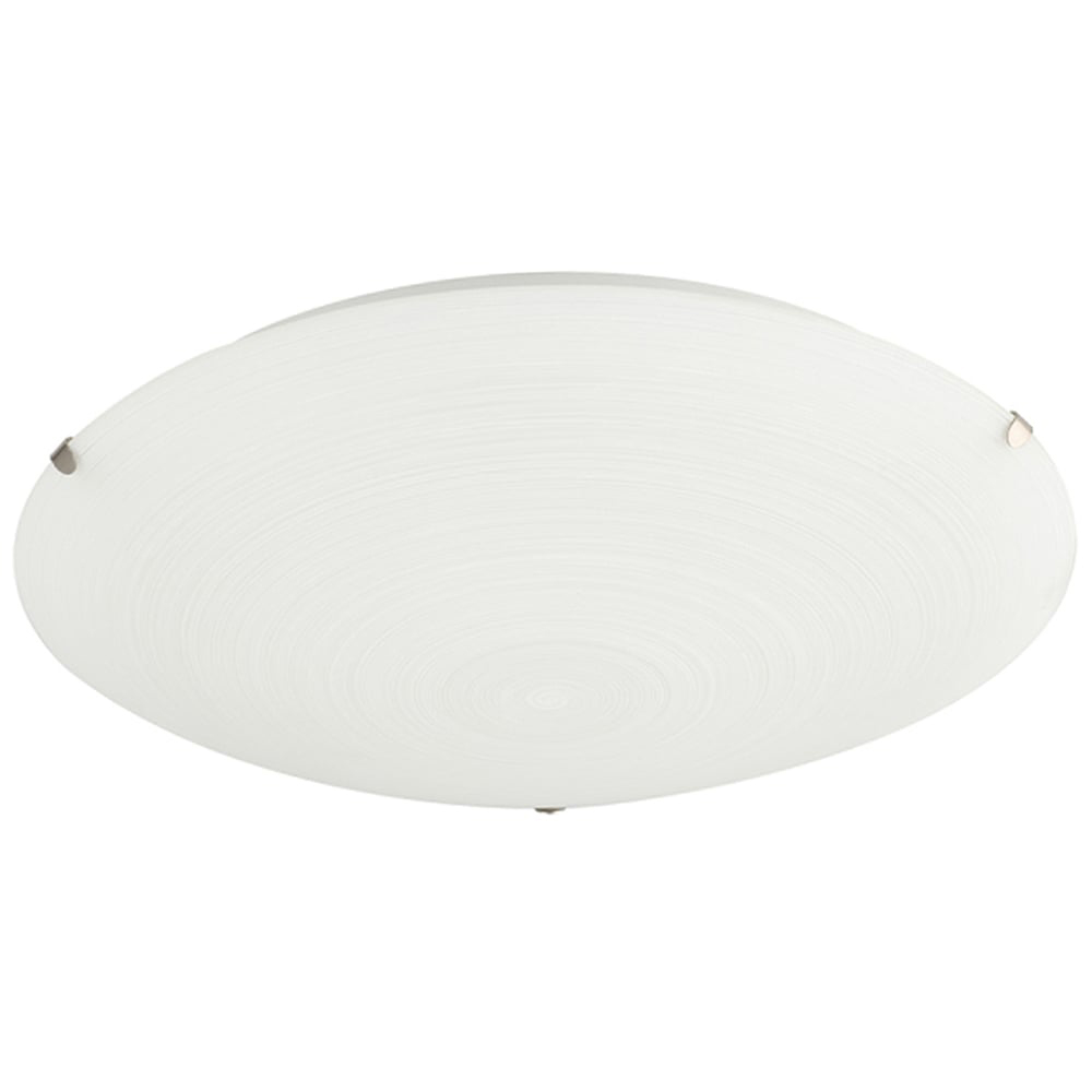 Happy Homewares Frosted White Flush Glass Ceiling Light Fitting Image 1