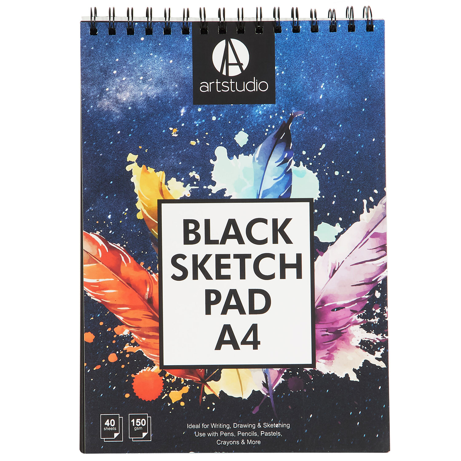 Black Sketch Pad - Black / A4 Image 1