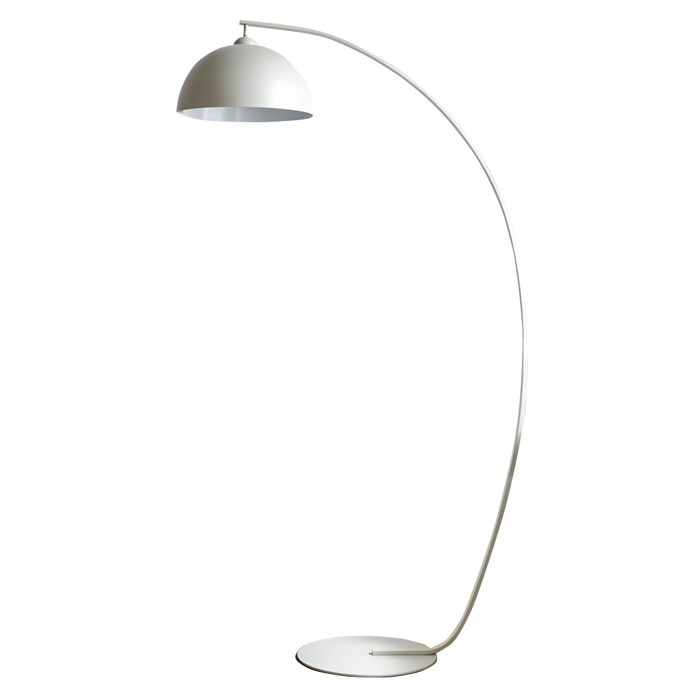 The Lighting and Interiors Grey Archee Curved Floor Lamp Image 1
