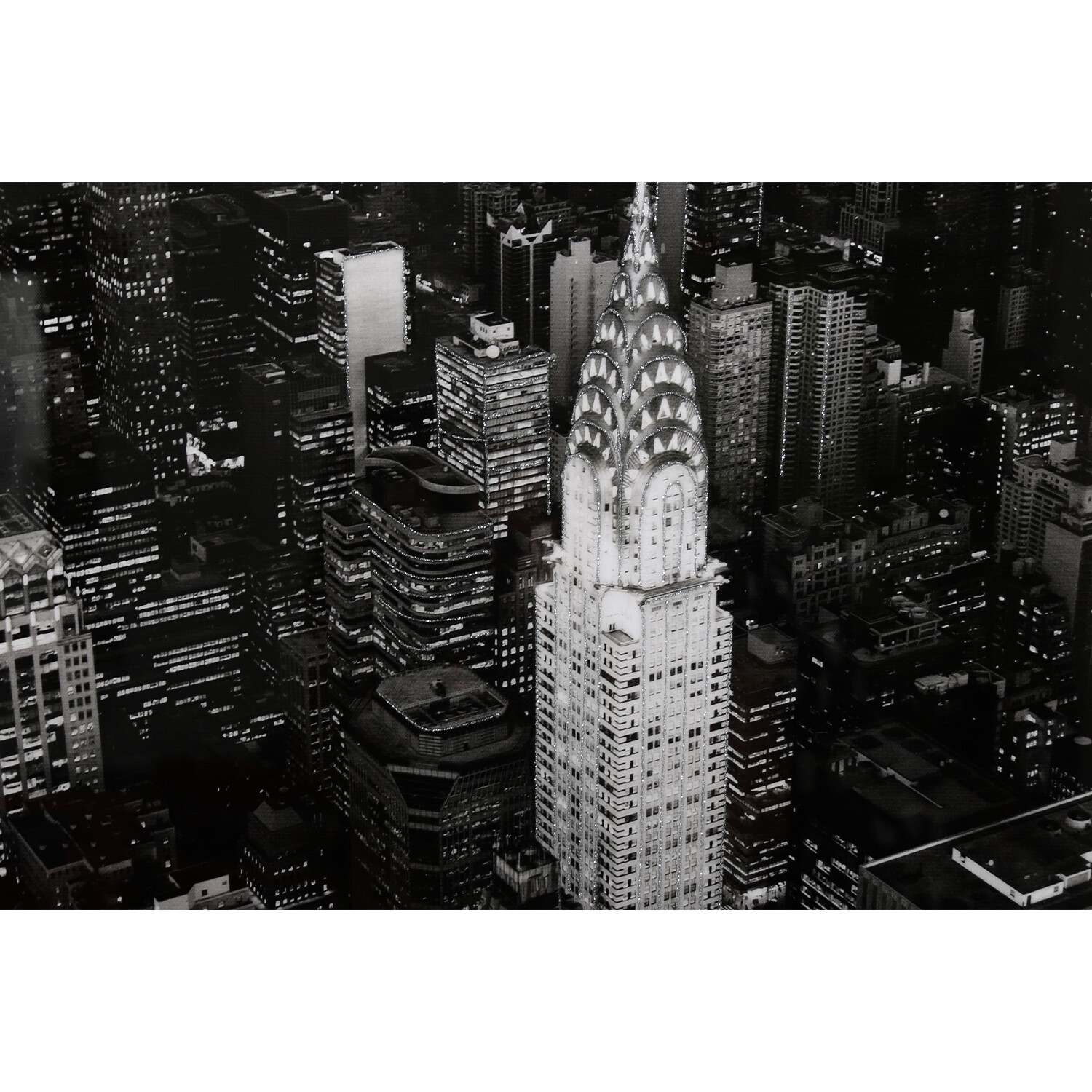Black Iconic New York Skyline Framed Wall Art 60 x 80cm Image 3