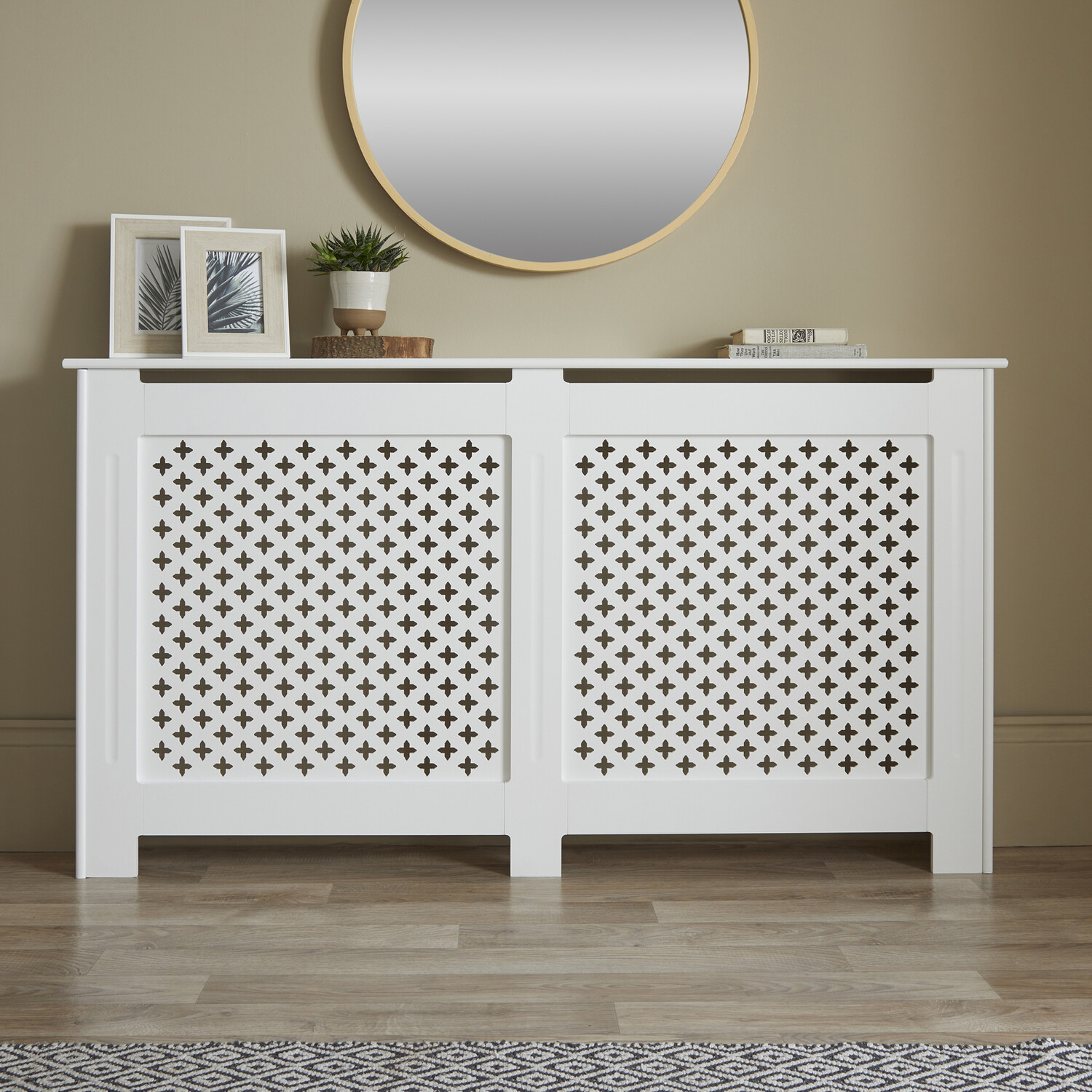 Classic Mini Radiator Cabinet White 150cm Image 2