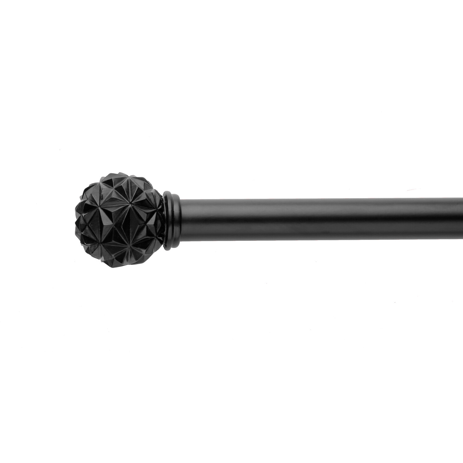 Geo 170cm Black Curtain Pole Image
