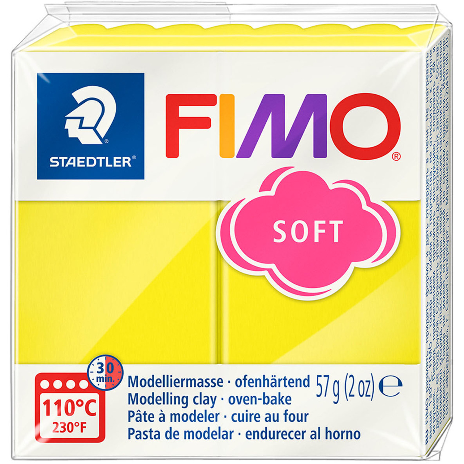 Staedtler FIMO Soft Modelling Clay Block - Lemon Image 1